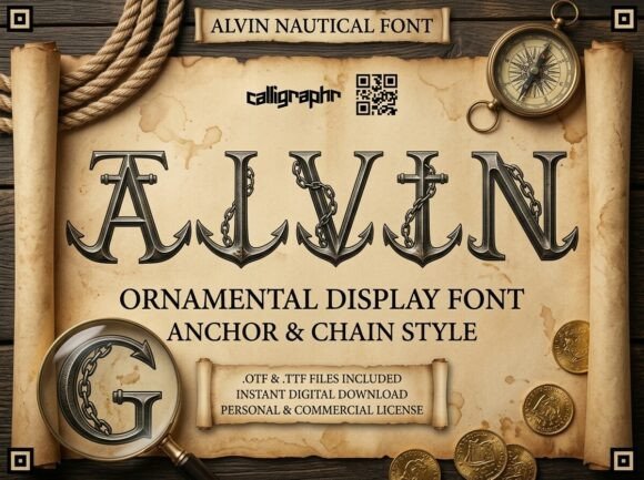 Alvin: The Ruggedly Handsome Display Font for Nautical Branding