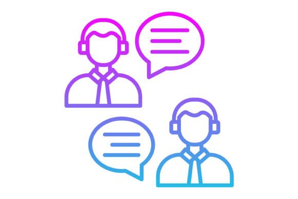 Conversation Line Gradient Icon: Elevate Your Digital Dialogue