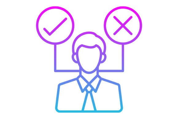 Decision Making Line Gradient Icon: A Smart Choice for Modern Design
