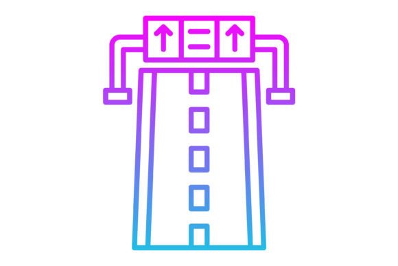 Highway Line Gradient Icon: Elevating Modern Digital Interfaces