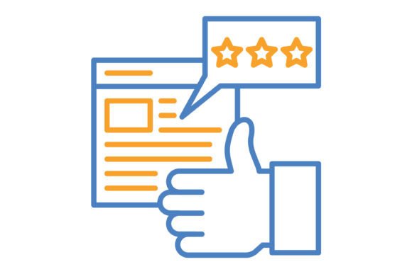 Impression Rate Blue & Orange Line Icon: A Versatile Design Asset