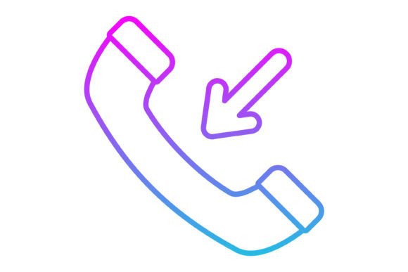Incoming Call Line Gradient Icon: A Modern Asset for Digital Communication