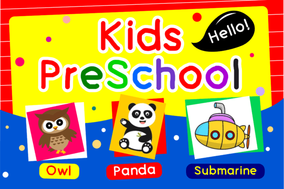 Kids Preschool: A Playful Font for Creative Projects