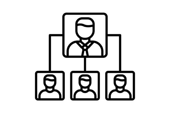 Mastering Visual Hierarchy with the Organization Structure Outline Icon