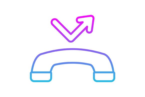 Missed Call Line Gradient Icon: A Modern Design Essential