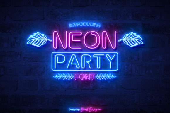 Neon Party: A Nostalgic Display Font for Modern Projects