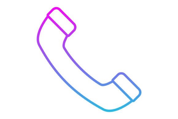 Phone Call Line Gradient Icon: Your Essential Visual Asset