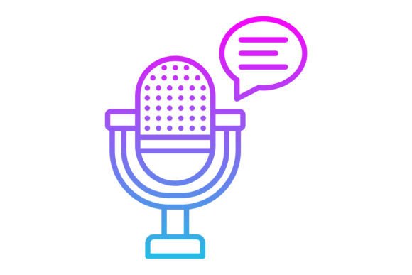 Podcast Line Gradient Icon: Elevate Your Audio Branding