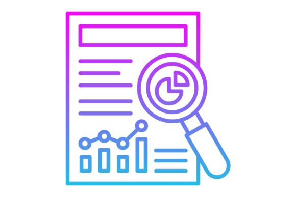 Research Line Gradient Icon: A Modern Design Asset for Creators