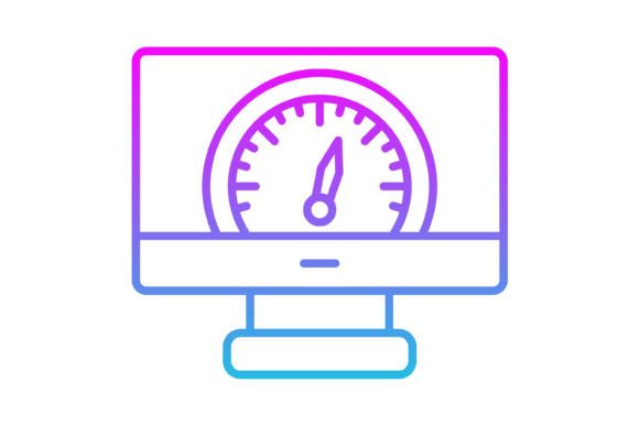 Speed Test Line Gradient Icon: The Modern Design Asset for Dynamic Projects