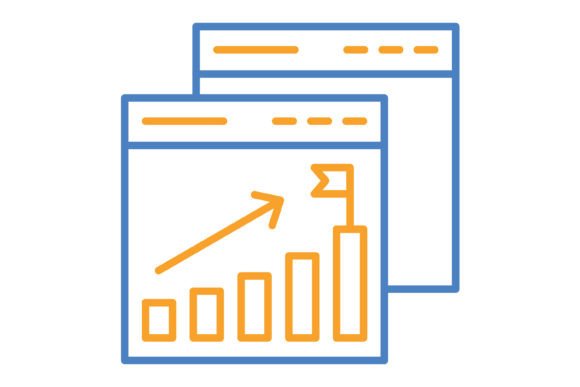 Success Blue & Orange Line Icon: A Designer's Go-To Asset