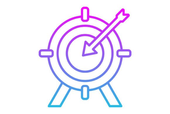 Target Line Gradient Icon: A Modern Design Asset for Any Project
