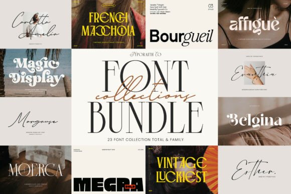 Unlock Versatile Design with the 23 Font Collection Bundle