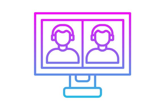 Video Call Line Gradient Icon: A Modern Visual Essential