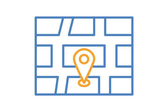Why the Gps Blue & Orange Line Icon is Your Next Go-To Design Asset